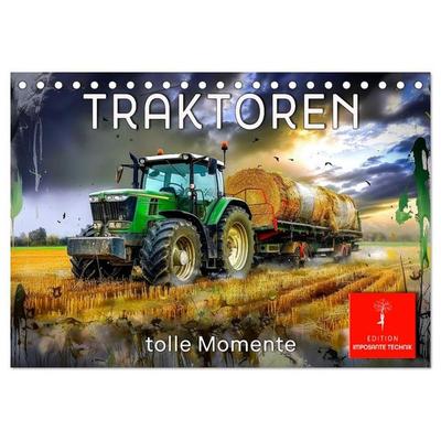 Traktoren - tolle Momente (Tischkalender 2027 DIN A5 quer), CALVENDO Monatskalender