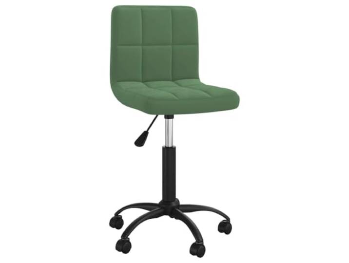 Coespram Esszimmerstuhl Drehbar Samt Dunkelgrün mit Rollen Verstellbar Höhenverstellbarer Polsterstuhl mit 360-Grad-Rollen und robustem Stahlgestell für Homeoffice, Schlafzimmer und Küche.