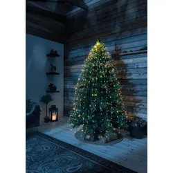 KONSTSMIDE LED Baummantel mit Ring Ø 11, LED Tropfen, 5 Stränge à 48 Dioden, 240 bernsteinfarb. LEDs, Innen