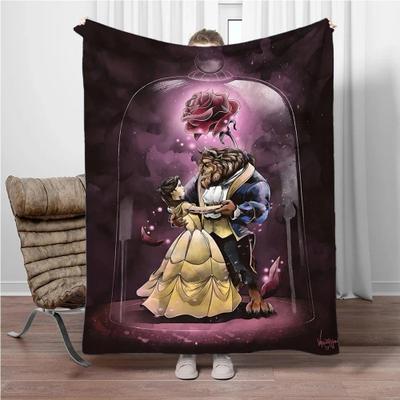 Uplift Picks Beauty And The Beast Flannel Throw Blanket Soft Cozy Sofa Blanket 03 150x180cm (59inx71in)