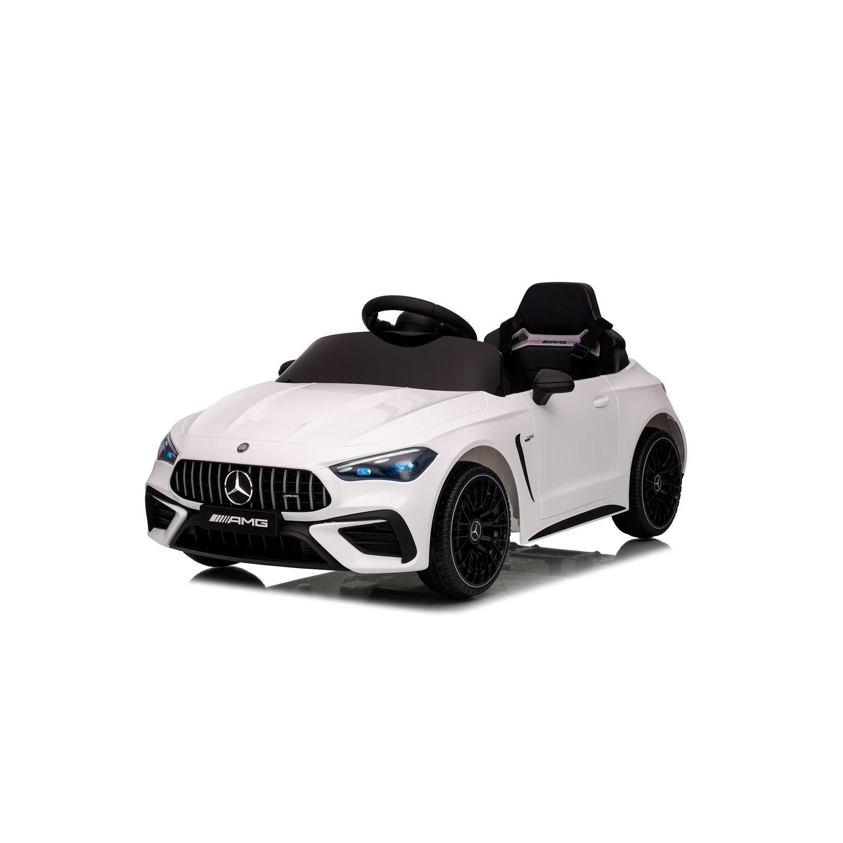Chipolino Kinder Elektroauto Mercedes AMG CLE 53 Fernbedienung Stoßdämpfer LED weiß