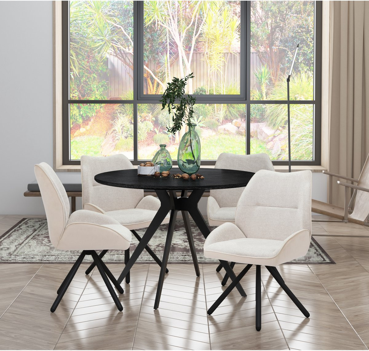 Notio Living Tilde Eetkamerstoel - Set van 2 - Crème Stof