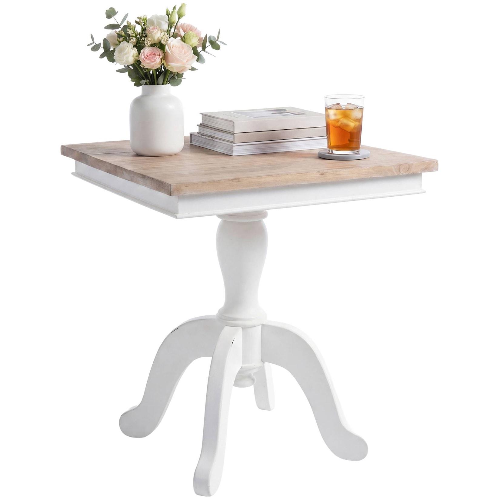 CLP Beistelltisch Lorne 70 Farbe: natur/weiß, Größe: 70 cm
