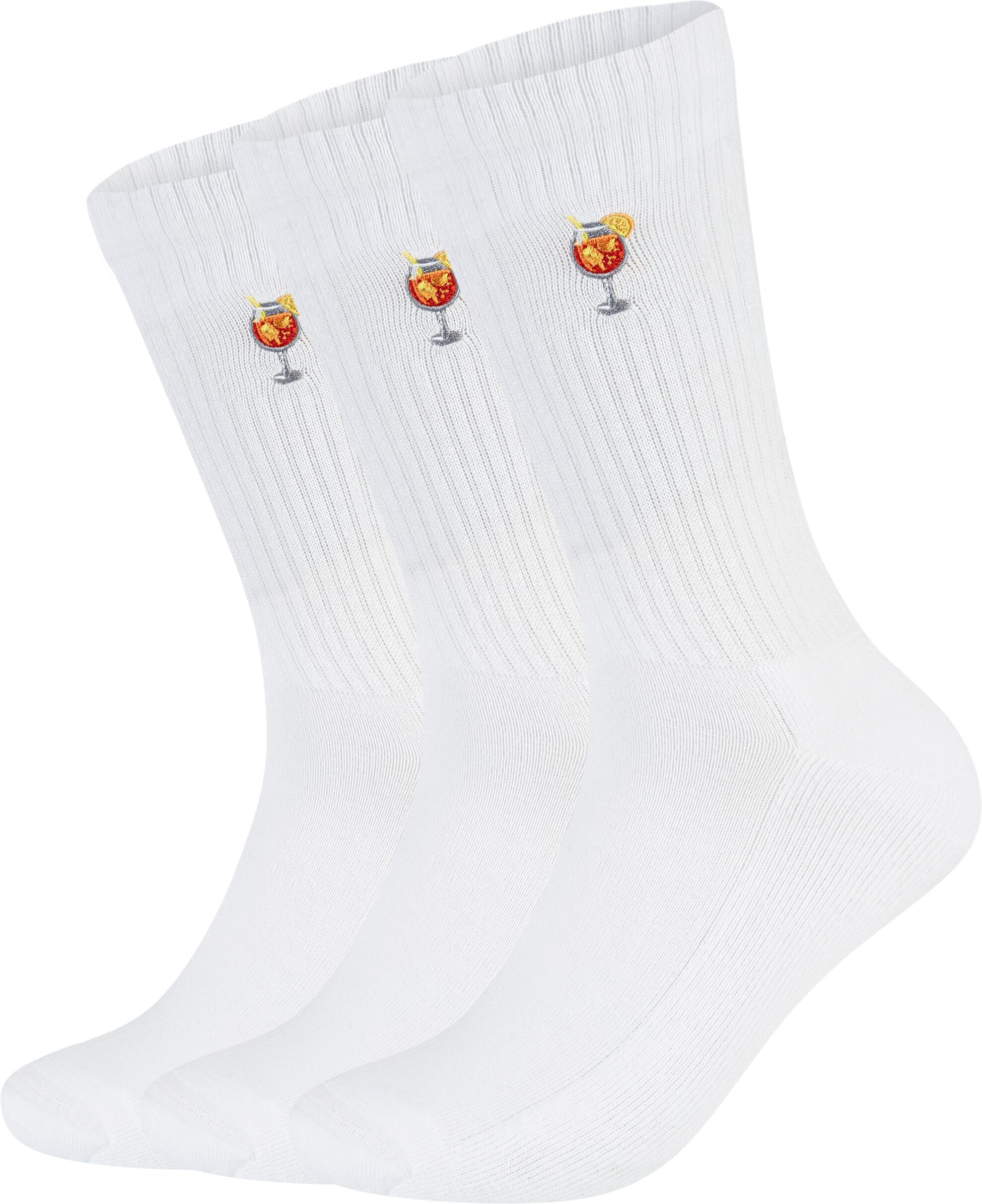 Socken FLIP SOX, Herren, Gr. 43-46, Sockengröße, weiß (aperol), Obermaterial: 66% Baumwolle, 28% Polyester, 5% Elastodien, 1% Elasthan, Socken Socken, mit gepolsterter Sohle