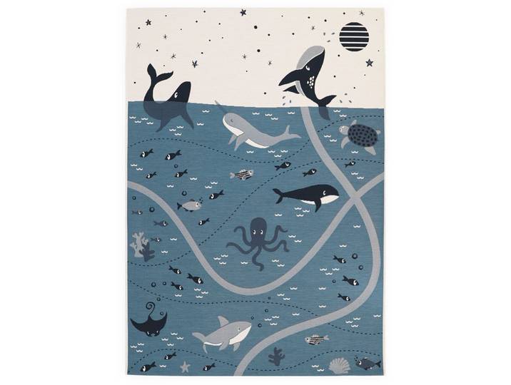 Kinderteppich Tuula multicolor Polypropylen Tiermuster 180 x 123 cm