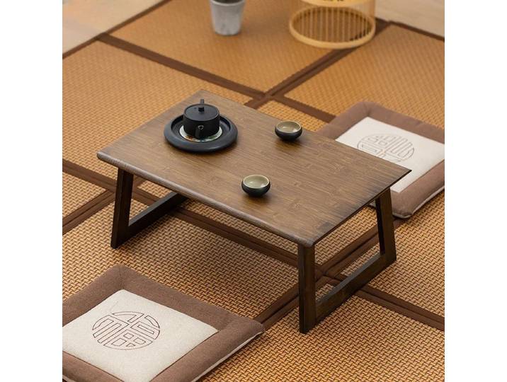 Tatami couleur noyer en bois, bureau à sol bas, fenêtre flottante, Table d'étude, petite Table basse, meubles de maison