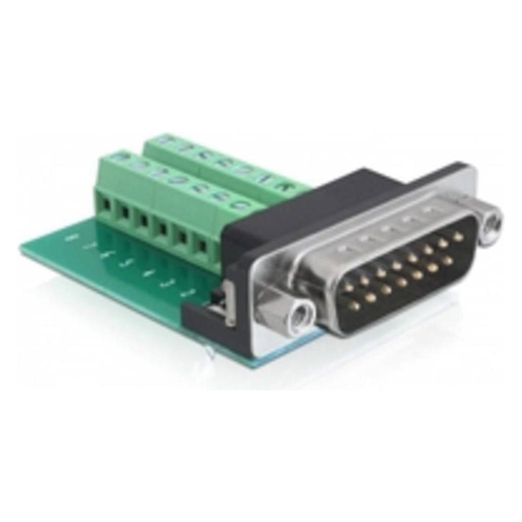 Delock Adapter Sub-D 15 Pin Gameport Stecker > Terminalblock 16 Pin (65275)