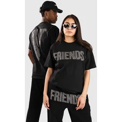 VLONE Friends Rhinestone T-Shirt silver Gr. XL