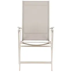 Ebuy24 Levanzo Gartenstuhl Positionsliege beige. 2er Set