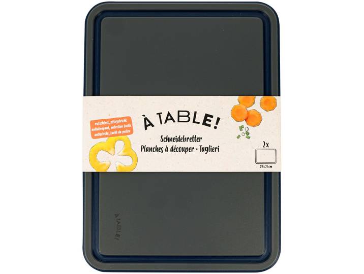 À Table! Schneidbretter 2 Stück 29x21cm assortiert