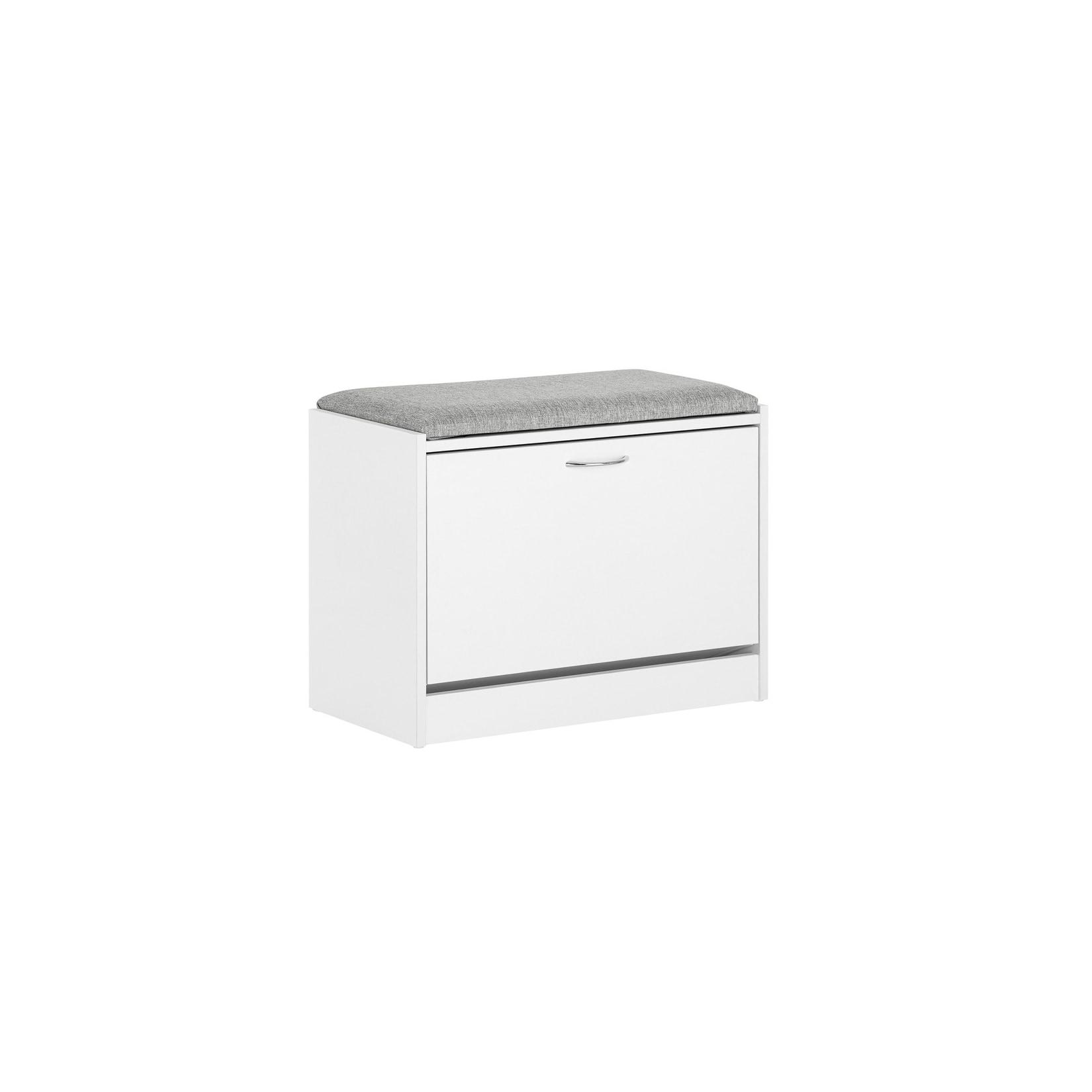 SoBuy Schuhbank mit 1 Tür Hellgrau 60x30x47cm Funktional
