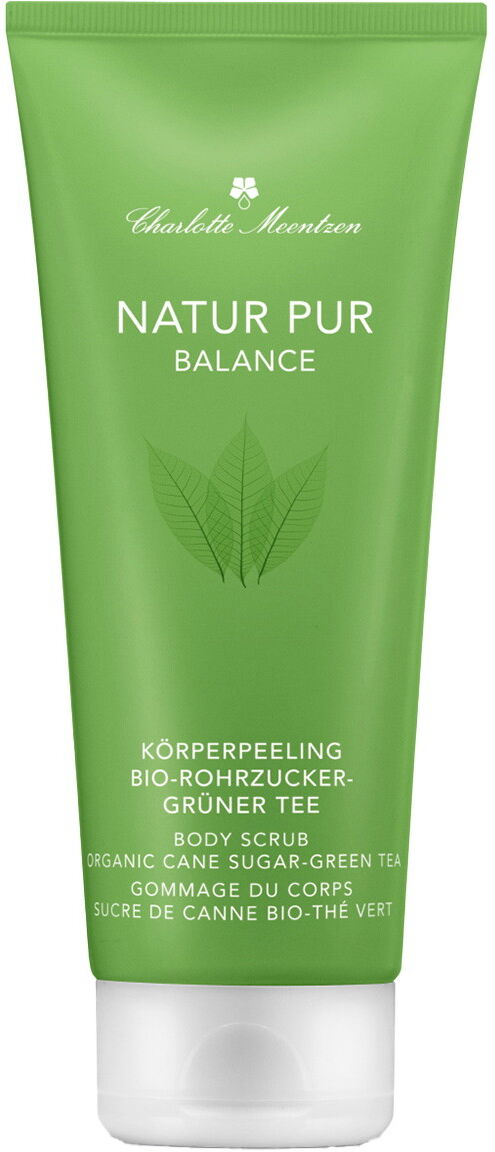 200ml Charlotte Meentzen Natur Pur BALANCE Körperpeeling Bio-Rohrzucker-Grüner Tee