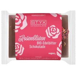 STYX Edelbitterschokolade mit Rosenblüten bio