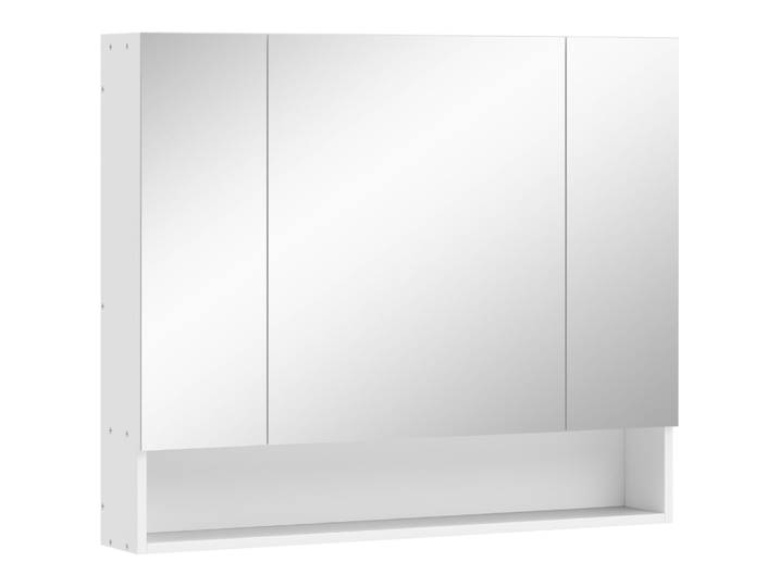Armoire murale salle de bain avec miroir 3 portes miroir mdf blanc