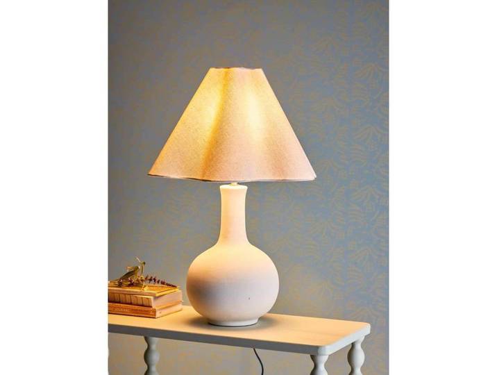 Heide Tischleuchte White - Bloomingville - Wohnzimmer - Stoff / Textil