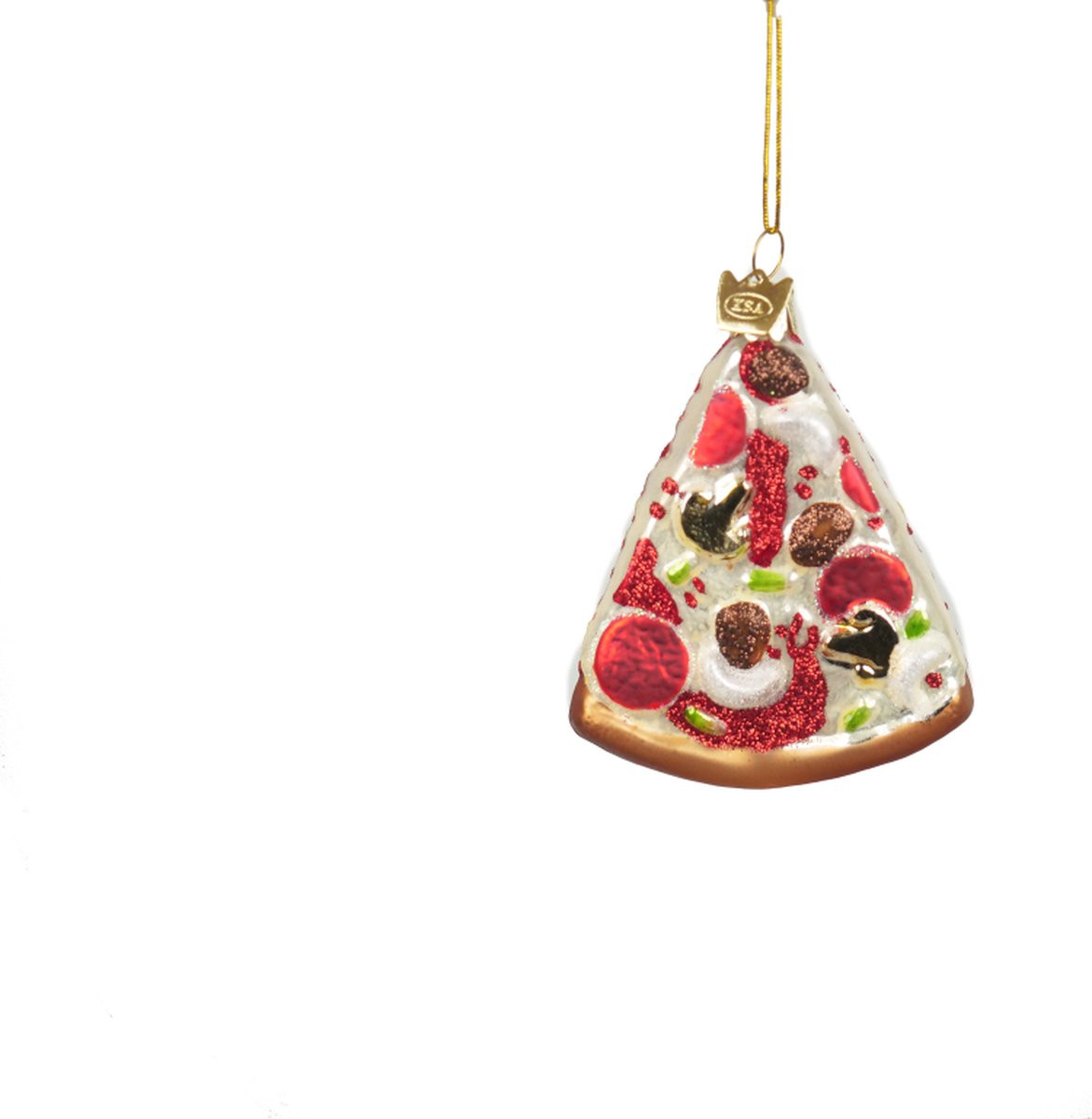 Kurt Adler Kerstornament Pizza met Edelstenen 9 cm