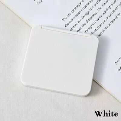 Fusion Finds Portable Compact Makeup Mirror Double Sided Pocket Mirror For Travel Purse Cosmetic Touch Ups white