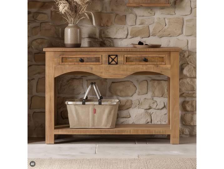 Konsolentisch Akazie 115x30x76 natur versiegelt NATURE OF SPIRIT #203