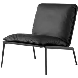 &Tradition Muno LN18 Lounge Chair, schwarz / noble aniline leder schwarz