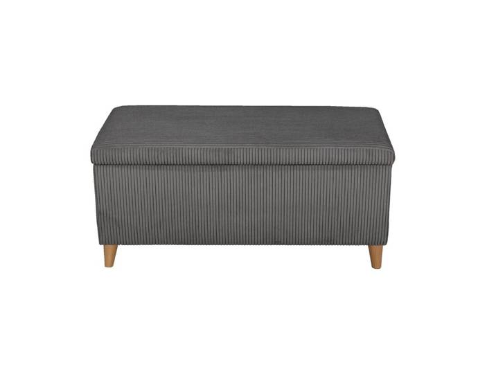 Banc coffre JAPP velours côtelé anthracite