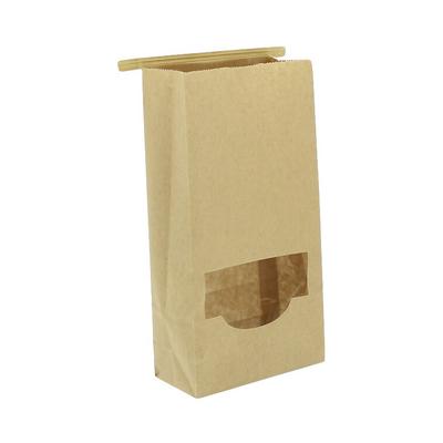 Greenuso MONOUSO - SOS-Kraftbeutel mit Verschluss und Fenster 12+6x23,5cm (50 Stück)
