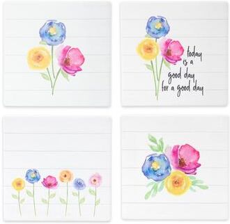 Melrose International Floral Tile Coaster (Set of 12)