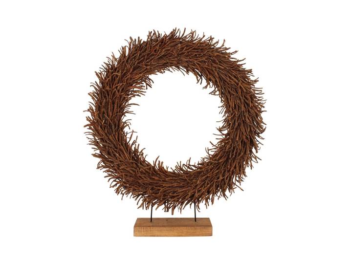 Kranz Rattan Auf Fuss, Natur, H:94 cm Decofinder