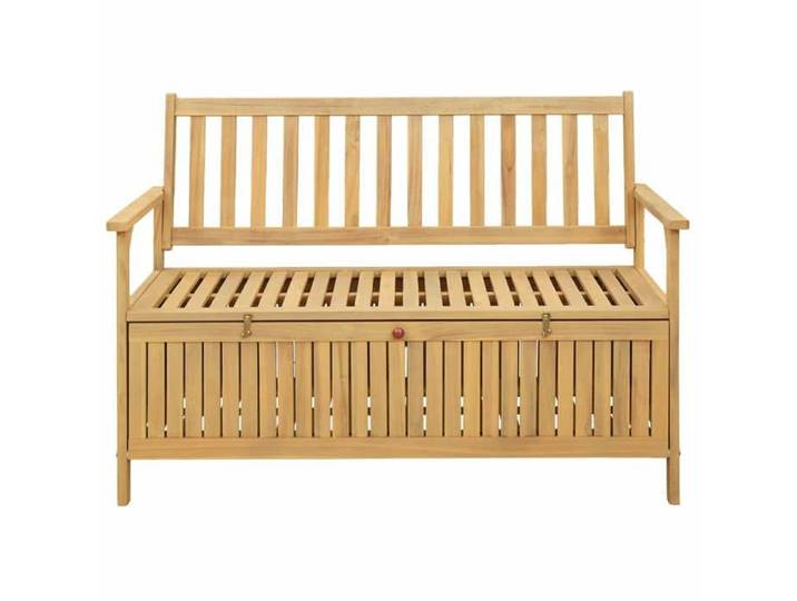 En Promotion Banc de rangement- ABOTT@ Coffre d'extérieur - Charge 100kg - avec stockage avec porte Acacia massif B8179435