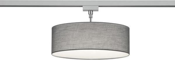 Trio Lighting Duoline plafondlamp grijs met textiel en metaal