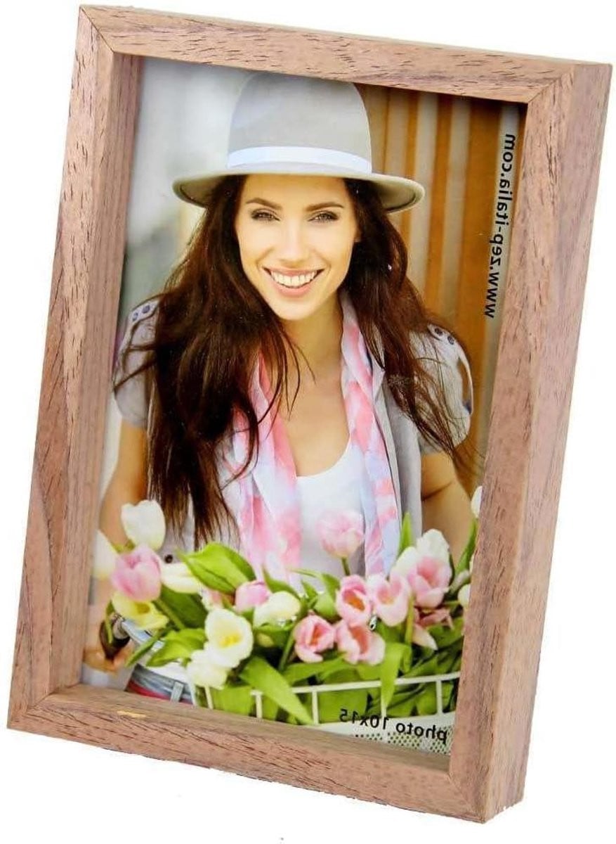 Houten Fotolijst Medium Bruin - Diepe Lijst voor Foto Presentatie - 10x15 cm