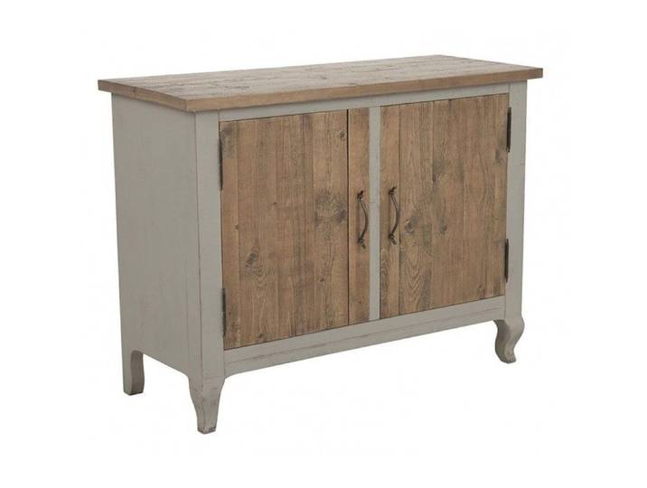 Buffet bas 2 portes - Bois - Gris - Interior's
