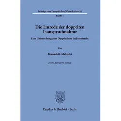 Die Einrede der doppelten Inanspruchnahme., Fachbücher von Bernadette Makoski