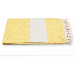 my Hamam Pestemal Hamamtuch gelb naturbeige ca. 100x180 cm "Diamant"