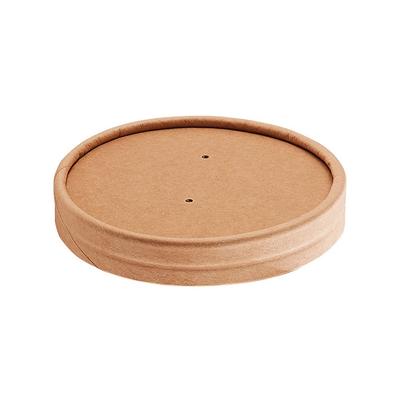 MONOUSO - Kraft-Kraftkarton-Deckel für Ø9,0cm Kraft-Kraft Pappbecher (50 Stück)