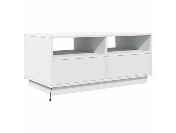 （LE SOLDE)Table basse avec lumières LED - Table de salon - PARAJ - blanc 90x49x40cm_472594