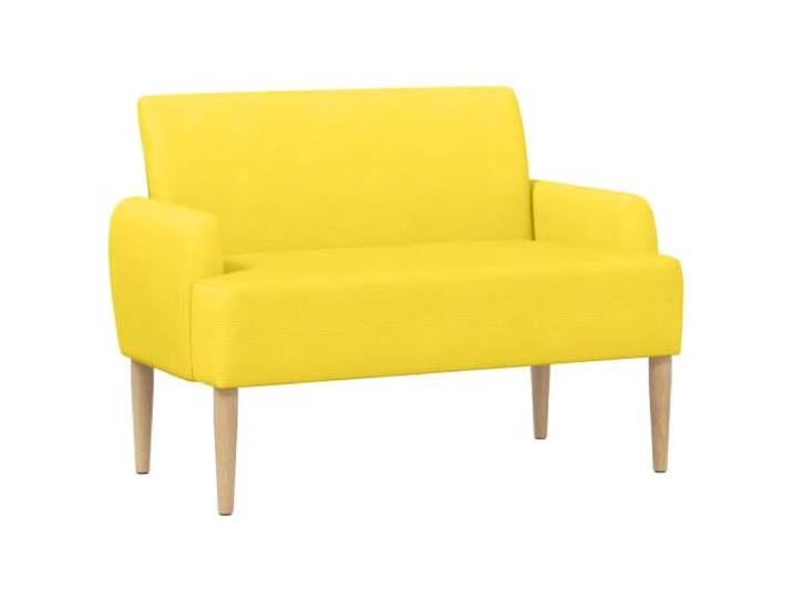 VIHHQGC Loveseat mit Knopfheftung, Helles Gelb, 116 x 67 x 81 cm, Polyester 100% Polyester-Velours, Holzwerkstoffrahmen, Schaumstoffpolster, Gummibaumbeine, Wohnzimmer und Schlafzimmer