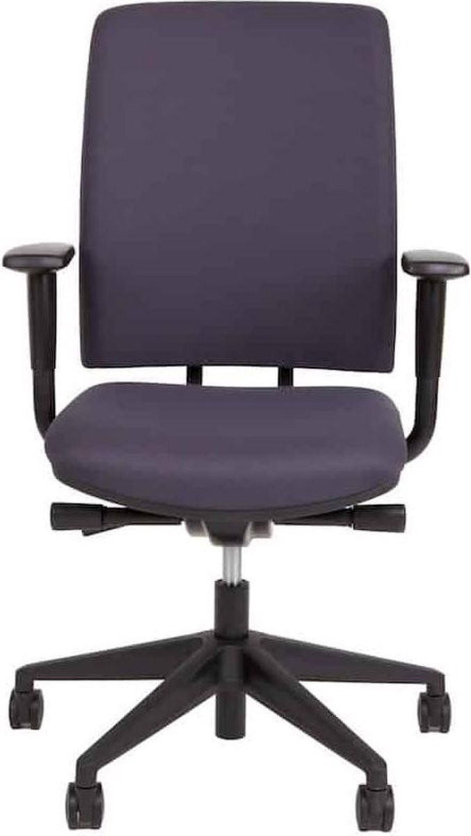 ABC Kantoormeubelen Ergonomische bureaustoel A680 met armleuningen grijze stof