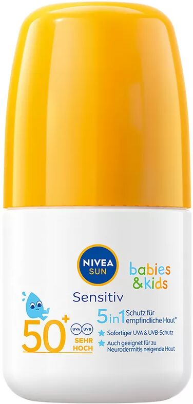 NIVEA SUN - Babies & Kids Sensitive Protect Roll-on LSF 50+, Babies&Kids Sens Protect LSF50, 50 ml