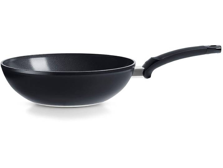 Fissler Wok Ceratal® Orbit Black, Aluminium (1-tlg), gesünderes Kochen mit Antihaft-Effekt, hergestellt ohne PFAS/PTFE