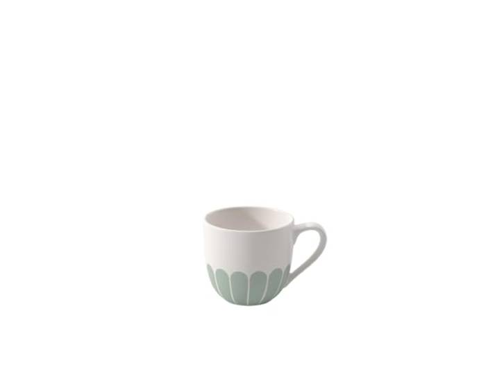 Villeroy & Boch - Fleur vert tasse à expresso verte\, rés. lave-vaisselle/four à micro-ondes\, petite tasse pour expresso ou petit café\, petite tasse à café\, vaisselle motif floral\, Porcelaine Premium