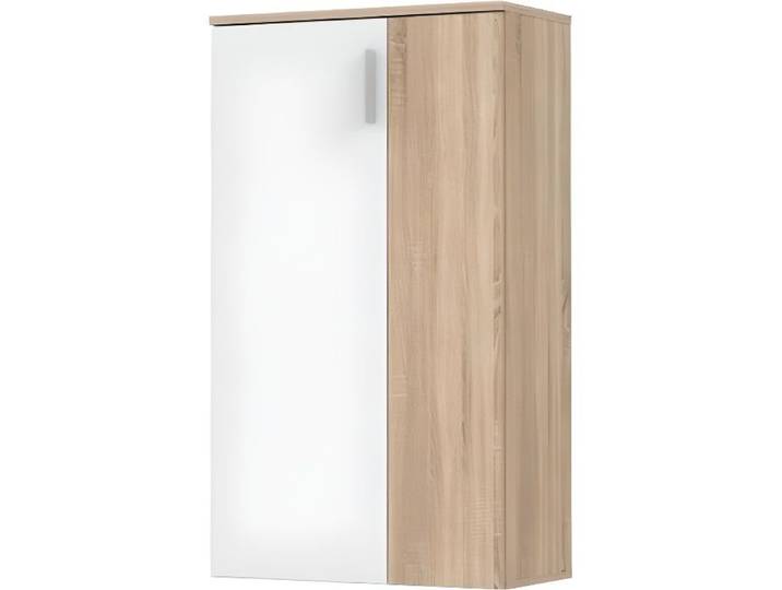 Armoire à chaussures 2 portes 5 tablettes bois sonoma blanc - AMELIE