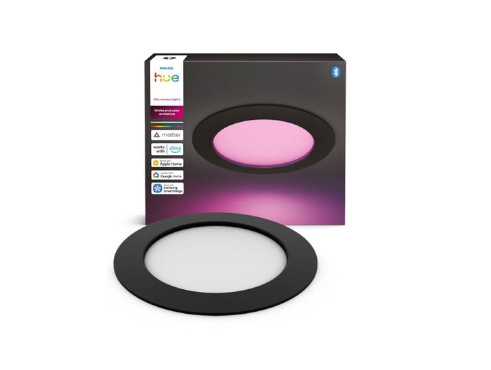 Philips Hue Slim recessed spotlight 117 mm Black