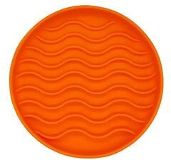 Uplift Treasures Silicone Slow Feeder Pet Bowl orange
