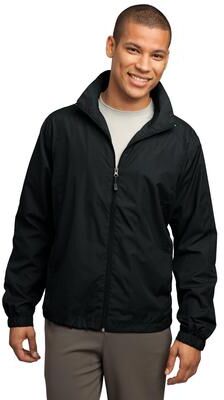 Sport-Tek JST70 Full-Zip Wind Jacket in Black size XS   Polyester