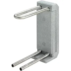 Viega, Zubehör Sanitärinstallation, Heizkörperanschlussblock 1097.6 Anschlusshöhe 255mm, Edelstahl
