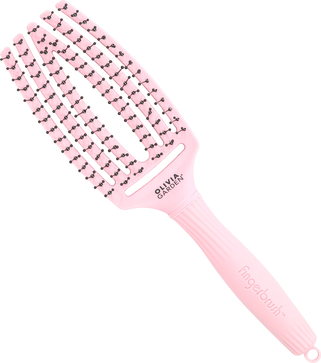 Olivia Garden Fingerbrush Double Medium Pastel Pink B-2646
