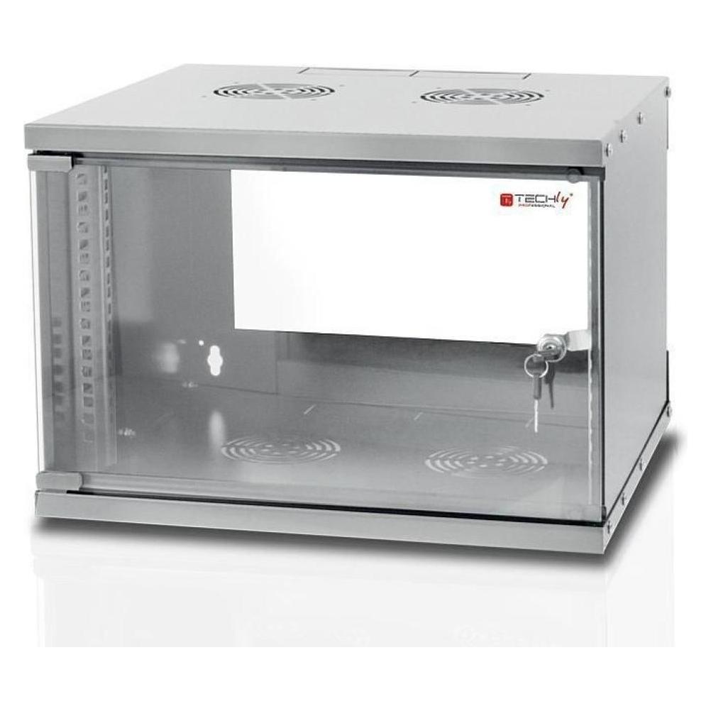 Techly I-CASE EL-1006G45 Rack 6U Wandmontiertes Regal (6 HE, 19 Zoll Rack) (I-CASE EL-1006G45)