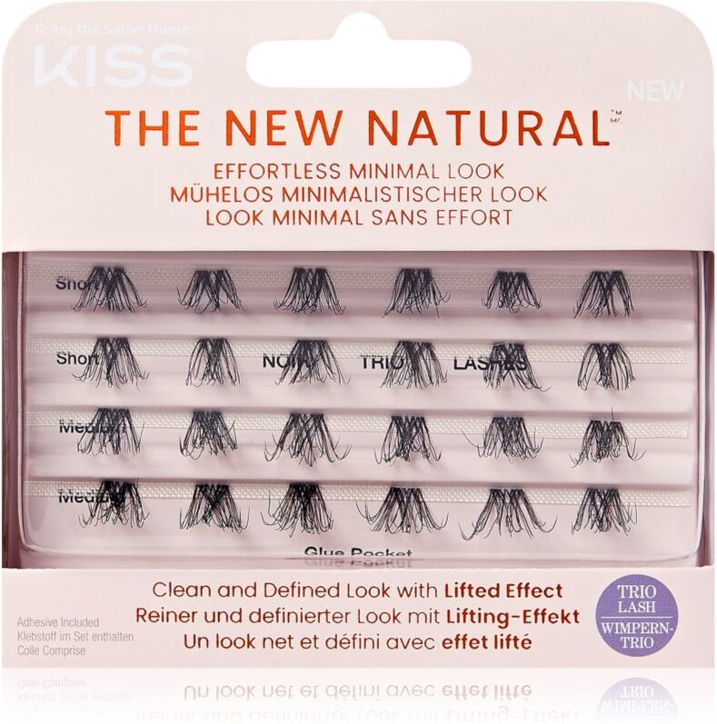 Kiss The New Natural Effortless Minimal Look knott-free individual cluster lashes Trio 02 24 pc