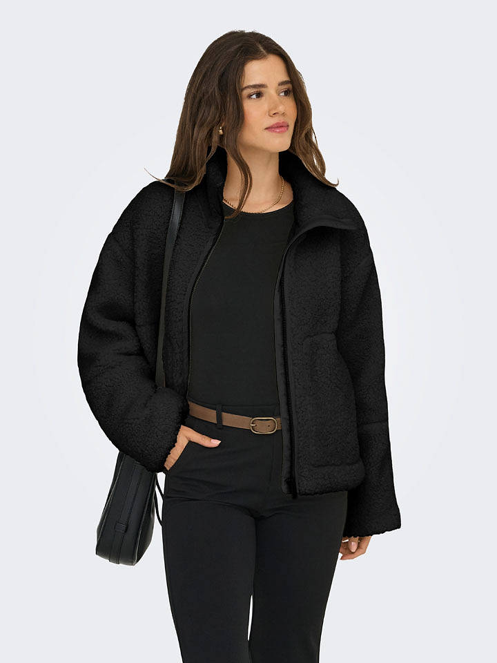 ONLY Fleecejacke in Schwarz - XS