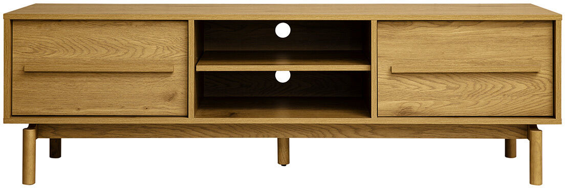 Miliboo Meuble TV finition bois chêne L160 cm YSEULT